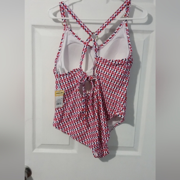 NWT Kona Sol junior's swim suit. Red, white and blue.  Size 17 - Picture 4 of 4